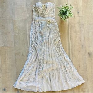 Jovani Beaded Strapless Gown